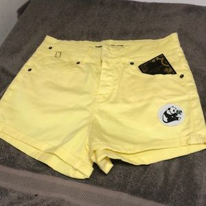 Lifted bottoms yellow shorts